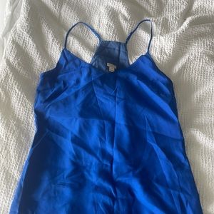 J Crew Bright Blue slip dress